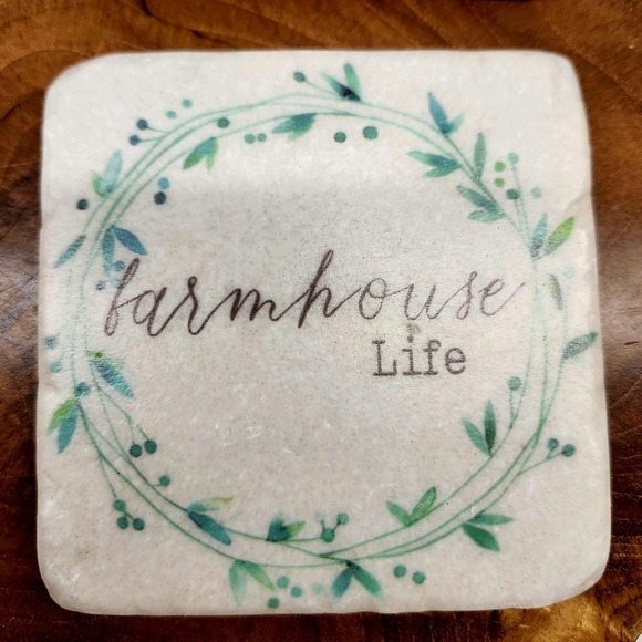 Wreathed Inspirational Quotes Coasters, 4-Piece Set - Picture 4 of 4